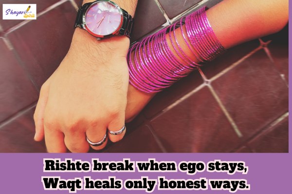 Rishte waqt shayari in English