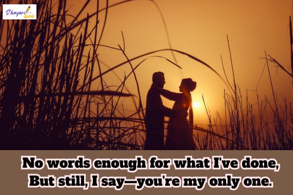 Sorry Shayari in English for Boyfriend
