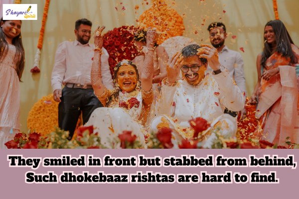 Rishte dhokebaaz shayari English