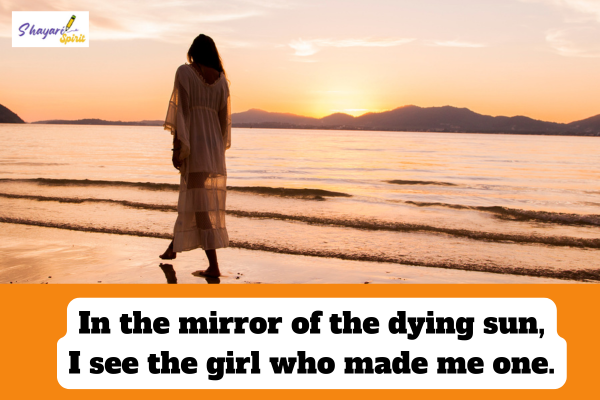 Sunset shayari for girl 2