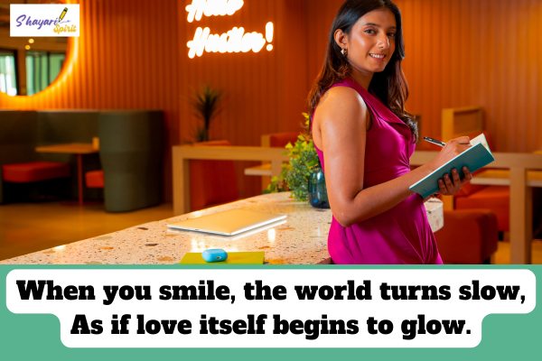 Love smile shayari in english